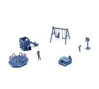 Outland Models Parco giochi per bambini della struttura del paesaggio della ferrovia impostato con la scala di HO della gente 1:87