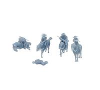 Outland Models Railroad Layout Old West Cowboy su cavallo Figura Set 1:87 HO Scala