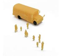 Outland Models Scuolabus con bambini e genitori in scala Z 1:220