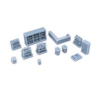 Outland Models Set di accessori per interni per mercato/negozio di paesaggi ferroviari, scala 1:160 N