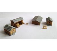 Outland Models Treno Ferrovia Layout Country Farm House Capanno Cottage Set N Scala