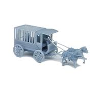 Outland Models Treno Layout Old West Horse Carriage Prisoner Wagon 1:87 HO Scala