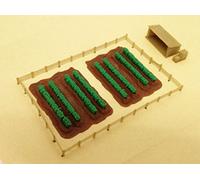 Outland Models Treno Railway Layout Farm Field con verdure e capannone scala Z