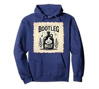 Outlaw Hillbilly Bootleg Billy Moonshine Music Felpa con Cappuccio, Unisex per Adulti, Navy, S