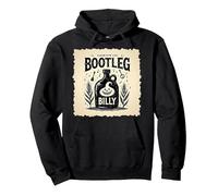 Outlaw Hillbilly Bootleg Billy Moonshine Music Felpa con Cappuccio, Unisex per Adulti, Nero, S