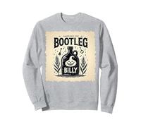Outlaw Hillbilly Bootleg Billy Moonshine Music Felpa, Unisex per Adulti, Grigio Melange, S