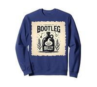 Outlaw Hillbilly Bootleg Billy Moonshine Music Felpa, Unisex per Adulti, Navy, S