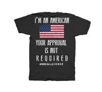 Outlaw Threadz American Honor Unapologetic Flag Patriottico USA T Shirt AHMT102