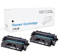Outlet della Stampa 2 Toner Sostituti con CE505X 05X Compatibili con HP LaserJet P 2050, P 2053 dn, P 2054 dn, P 2054 x, P 2055, P 2055 d, P 2055 dn, P 2055 dtn, P 2055 x, P 2056 dn, P 2057 dn
