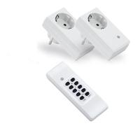 Set di prese radiocomandate conecto®: 2x prese radiocomandate e 1x telecomando, 1100 Watt, bianco
