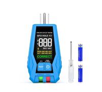 Outlet Tester with LCD Display Receptacle Tester with GFCI for Standard 3Wire 110-125V AC Electrical Outlet Test US Plug