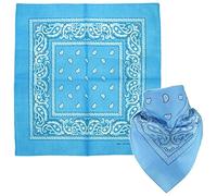 OUTLETISSIMO® BANDANA CELESTE QUADRATA PAISLEY PIRATA FAZZOLETTO SPORT SOTTO CASCO