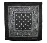 OUTLETISSIMO® BANDANA NERA QUADRATA PAISLEY PIRATA FAZZOLETTO SPORT SOTTO CASCO