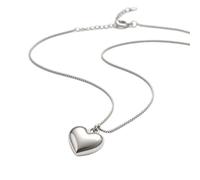 OUTLETISSIMO® Collana da Donna con Ciondolo a Cuore Bombato, Catenina Regolabile con Pendente Elegante, Idea Regalo per Anniversario, Compleanno e San Valentino ET320