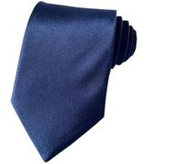 OUTLETISSIMO® Cravatta Blu Scuro Accessorio Elegante Casual Unisex Nastro Raso 150cm x 5cm Tinta Unita