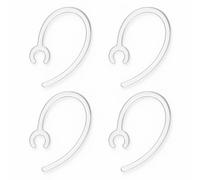 Outletissimo® Kit 4 Ganci Universali per Auricolare Bluetooth - Asta Archetti Orecchio Trasparenti per Cuffie Wireless - Compatibile 6,5mm