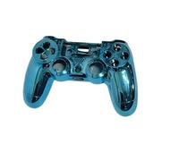 OUTLETISSIMO® Scocca Completa di Ricambio per Controller PS4 - Compatibile con Versione V2 (JDM-040/050/055) - Blu Chrome