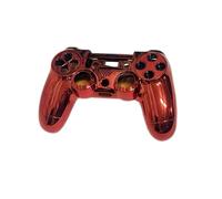 OUTLETISSIMO® Scocca Completa di Ricambio per Controller PS4 - Compatibile con Versione V2 (JDM-040/050/055) - Rosso Chrome