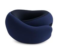 OUTLETISSIMO® Set da Viaggio 4 in 1 con Cuscino Blu Cervicale per il Collo Memory Foam, Mascherina Notte, Tappi Orecchie e Sacchetto - Comfort per Aereo, Treno e Auto