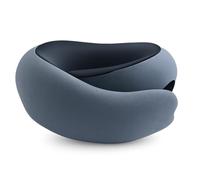 OUTLETISSIMO® Set da Viaggio 4 in 1 con Cuscino Grigio Scuro Cervicale per il Collo Memory Foam, Mascherina Notte, Tappi Orecchie e Sacchetto - Comfort per Aereo, Treno e Auto