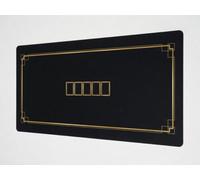 OUTLETISSIMO® Tappetino Da Poker 180x90cm Nero e Oro Con Sacca Portatile Panno Casinò Copritavolo Texas Hold'em Antiscivolo Resistente All'Acqua Idrorepellente Ammortizzatore Rumore
