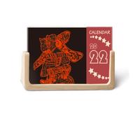 Outline Carving Art Font Make Pile Sculpture 2022 Calendario da scrivania Planner 12 mesi