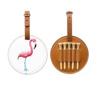 Outline Flamingo Brown Golf Tee Storage Bag - Facile da trasportare e più efficiente nel giocare a golf