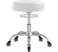 OUTMASTER Sgabello a rotelle, regolabile in altezza con sollevatore, schiuma spessa per un comfort morbido, sedia con ruote a 360°, portata fino a 180 kg, sgabello girevole per salon spa e casa
