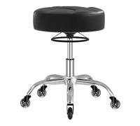 OUTMASTER Sgabello con rotelle, Sgabello Regolabile in Altezza con Sollevatore ad Anello, Schiuma Spessa per Un Comfort Morbido, Sedia con Ruote girevoli a 360°, Sgabello da Lavoro con Portata Fino a