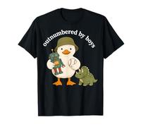 Outnumbered By Boys Funny Mom Mama Boy Mom Life Maglietta