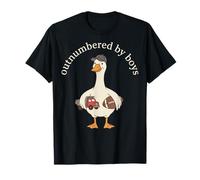 Outnumbered By Boys Funny Mom Mama Boy Mom Life Maglietta