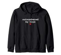 Outnumbered By Boys Mama Funny Mother’s Day Felpa con Cappuccio
