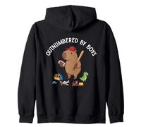 Outnumbered By Boys Mom Capybara Funny Mothers Day Figlio Felpa con Cappuccio