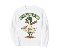 Outnumbered By Boys Mom Goose Baseball Mama Felpa