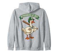 Outnumbered By Boys Mom Goose Baseball Mama Felpa con Cappuccio