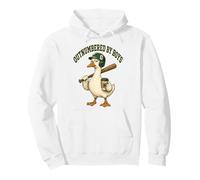 Outnumbered By Boys Mom Goose Baseball Mama Felpa con Cappuccio