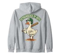 Outnumbered By Boys Mom Goose Baseball Mama Felpa con Cappuccio