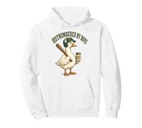 Outnumbered By Boys Mom Goose Baseball Mama Felpa con Cappuccio