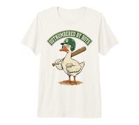 Outnumbered By Boys Mom Goose Baseball Mama Maglietta Premium