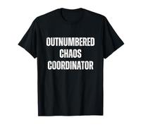 Outnumbered Chaos Coordinator Mom Life Funny Parenting Maglietta
