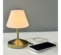 OUTON Lampada da Tavolo Senza Fili Ricaricabile 13-120h - Powerbank (Ingresso USB-C/Uscita USB-A), 3 Toni Regolabili (3000K-6000K) con Indicatore di Carica - per Interni, Esterni, Soggiorno - Oro