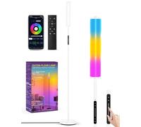 OUTON Lampada da Terra LED con Telecomando e Controllo App, 1500 LM, 16 Milioni di Colori, 32 Modalità Scena, Sync Musicale, Piantana d’Angolo Moderna per Soggiorno, Camera da Letto, Gaming, Bianco