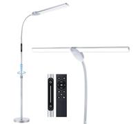 OUTON Lampada da Terra LED Dimmerabile, Controllo Della Temperatura a 4 Colori, Telecomando e Controllo Touch, Soggiorno, Camera da Letto, Ufficio 1 ora Timer, Grigio