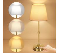 OUTON Lampada LED Ricaricabile Senza Fili - Touch Dimmer, 3 Temperature (3000 K-6500 K), 4000 mAh USB-C, 60 h di Autonomia - per Camera, Soggiorno, Sala da Pranzo (Oro - 1 pezzo)