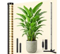 OUTON Lampada per piante a spettro completo con treppiede, 60 W, 195 cm | 560 LED, 6500 K, 3 modalità, 10 livelli, timer 4/8/12 h, telecomando, treppiede, altezza fino a 195 cm