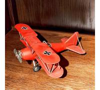 OUTOUR Vintage Fokker Dr.I Triidecker Modello del Barone Rosso Replica di un aereo da caccia tedesco della prima guerra mondiale, figura di aereo in metallo fatto a mano, decorazione aviazione retrò