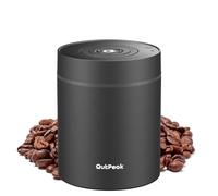 OUTPEAK Neo 2025 - Barattolo per caffè sottovuoto automatico, 0,5 l, per chicchi di caffè da 130,4 g, funzionamento con un pulsante, piccolo contenitore ermetico per caffè con misurino, in acciaio