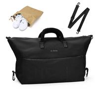 Outplea 25L Borsone da Viaggio Uomo Donna, Borsa Parto Ospedale Mamma con Tasca Separata per le Scarpe, Bagaglio a Mano per Aereo, Borsa Sportiva per Sport, Nero