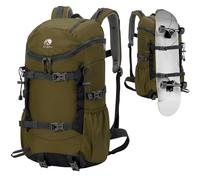 Outplea 30L Zaino Trekking Impermeabile, Zaino Viaggio, Zaini Uomo Sportivo per Montagna Campeggio, Zaini da Skateboard Multitasche per Escursionismo Alpinismo, Verde Militare