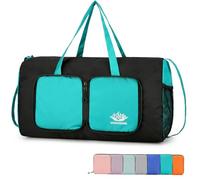 Outplea Borsone da Palestra Pieghevole Uomo Donna Impermeabile da 20L, Borsa Sportiva Ultraleggera, Borsa da Viaggio Multifunzionale per Weekender Nuoto Fitness Basket Campeggio Yoga, Verde
